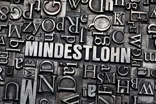 Foto: Druckzeichen Mindestlohn