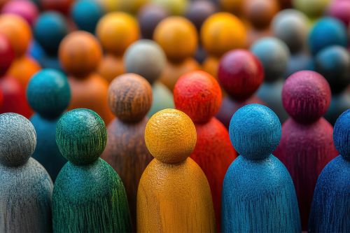 Figuren in verschiedenen Farben